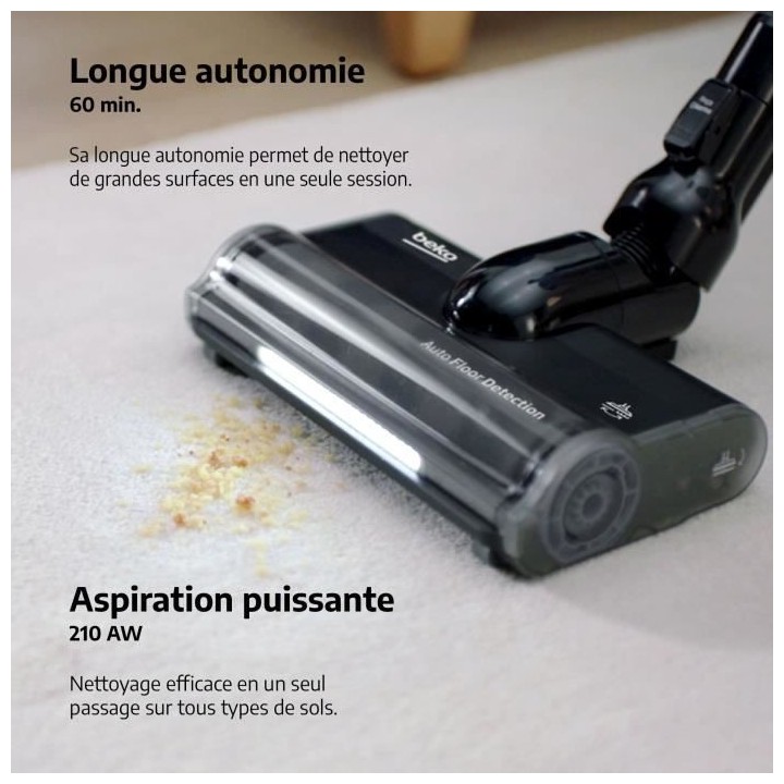 BEKO VRT95929VI - Aspirateur Balai - 210 Airwatts - 3 vitesses - Bross