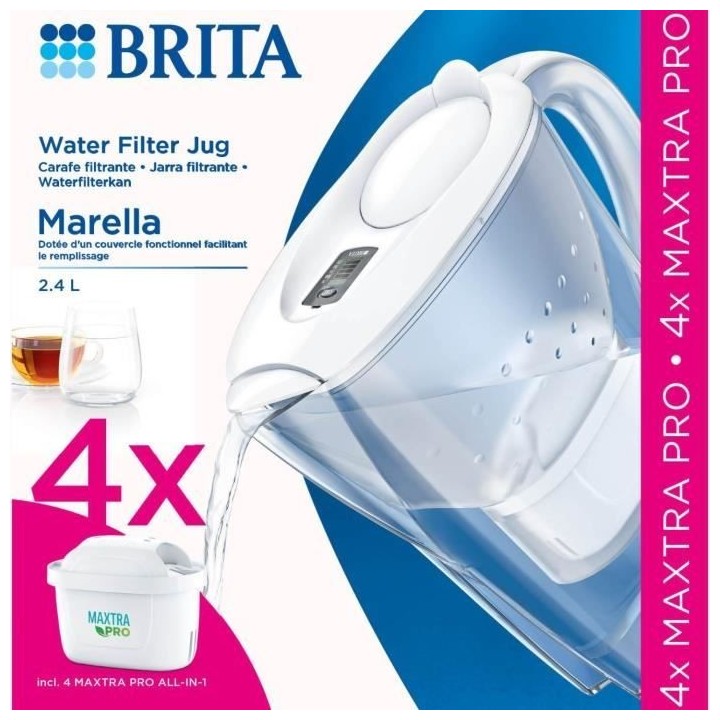 Carafe filtrante BRITA Marella blanche - MAXTRA PRO All-In-1