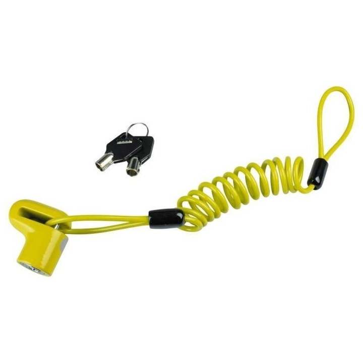 Antivol vélo câble - BURG WACHTER - 520 50 Yellow SB - Câble acier
