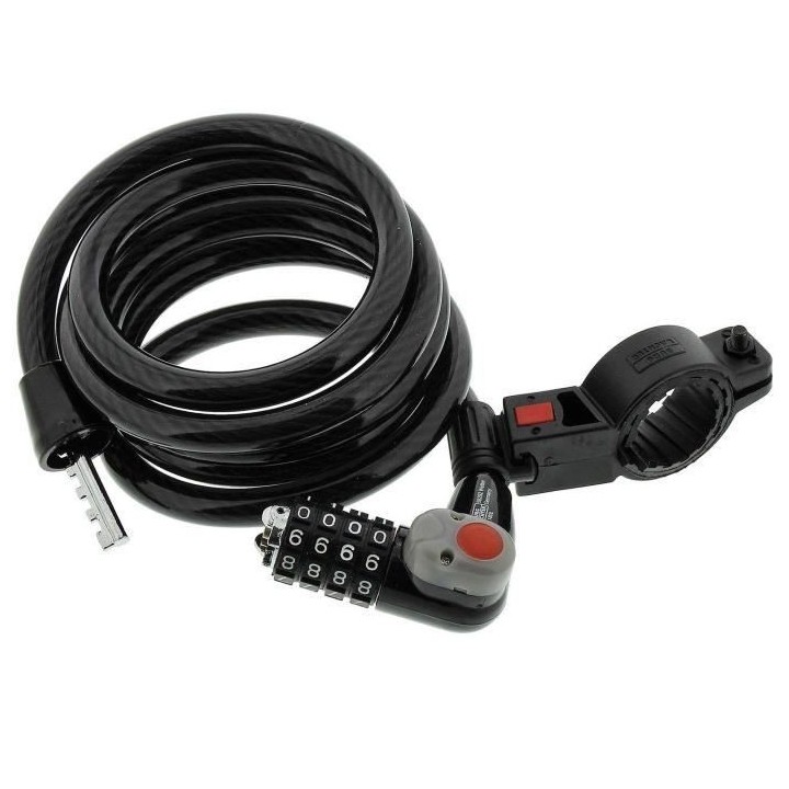 Antivol vélo - BURG WACHTER - 230 180 L - Code, 180 cm, acier 12 mm,