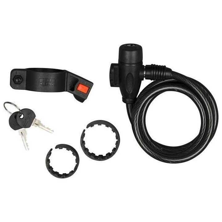 Câble antivol vélo - BURG WACHTER - 1 260 100 - Spiral 100 cm, acier