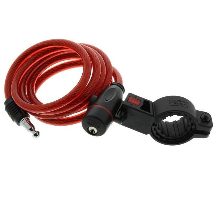 Câble antivol vélo - BURG WACHTER - 1 260 100 - Spiral 100 cm, acier