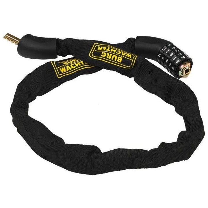 Antivol vélo chaîne - BURG WACHTER - 280 C 90 BLACK - Acier 6 mm, ga