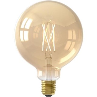Ampoules connectées Calex LED Filament connectée Globe ambre G125 E2
