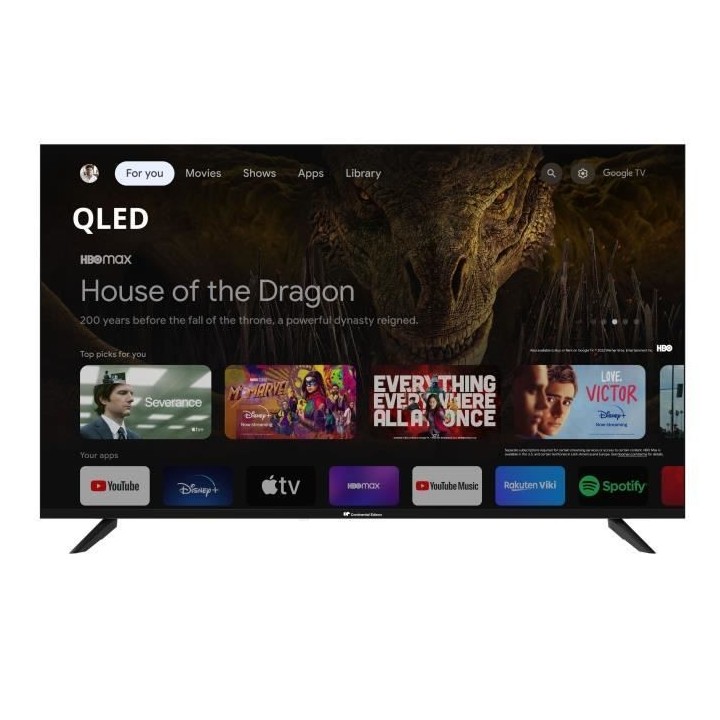 TV LED - CONTINENTAL EDISON - CELED55SQLDV24B6 - 55'' (139 cm) - QLED