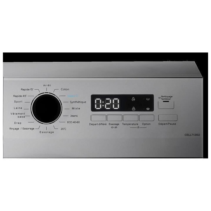 Lave-linge hublot CONTINENTAL EDISON CELL712IS2 - 7 kg - Largeur 59,5