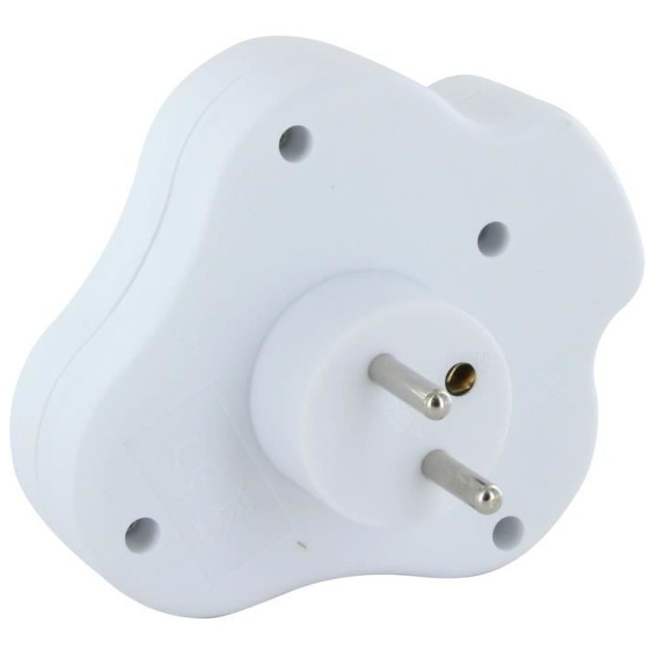 Domino 3x16A - CHACON - Triangle avec interrupteur - Blanc