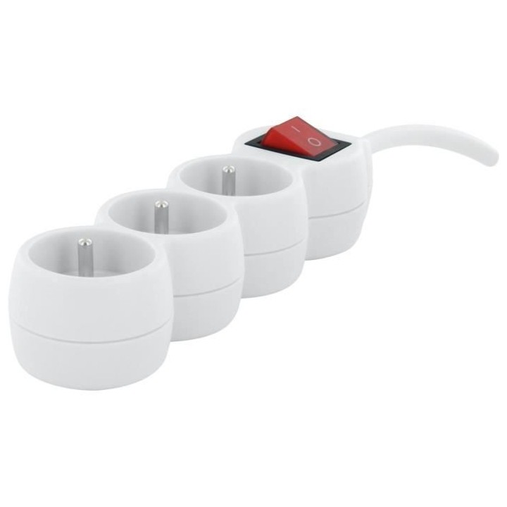 Bloc 3x16A - CHACON - 3G1,5 mm2 - 1,5 m - Blanc