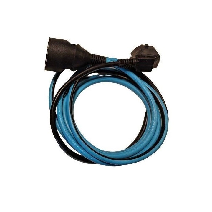 Prolongateur Dual color - CHACON - Noir / Turquoise - H05VV-F 3G1,5 -