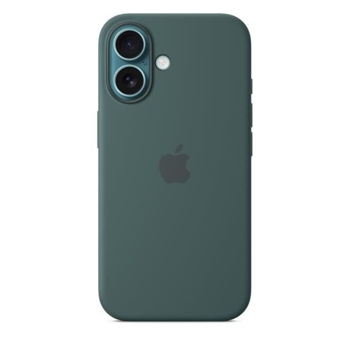 APPLE iPhone 16 - Coque en silicone avec MagSafe - Lake Green