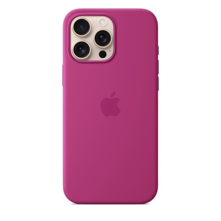 APPLE iPhone 16 Pro Max- Coque en silicone avec MagSafe - Fuchsia