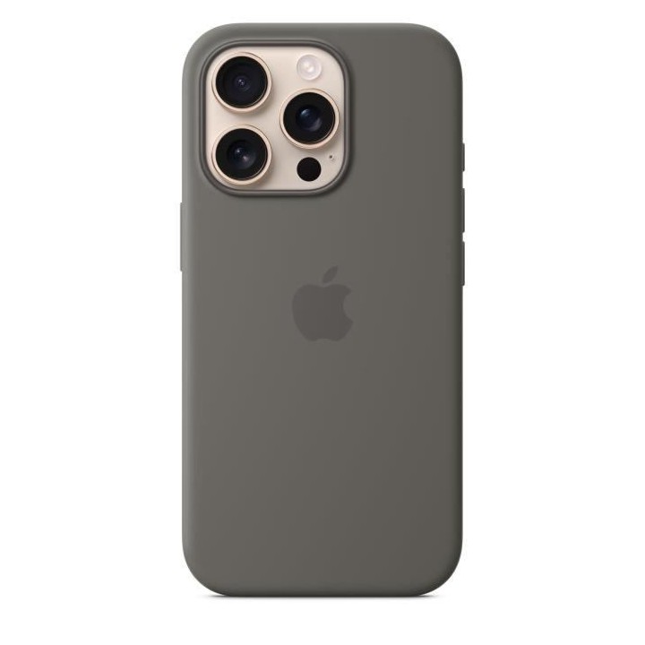 APPLE iPhone 16 Pro - Coque en silicone avec MagSafe - Stone Gray