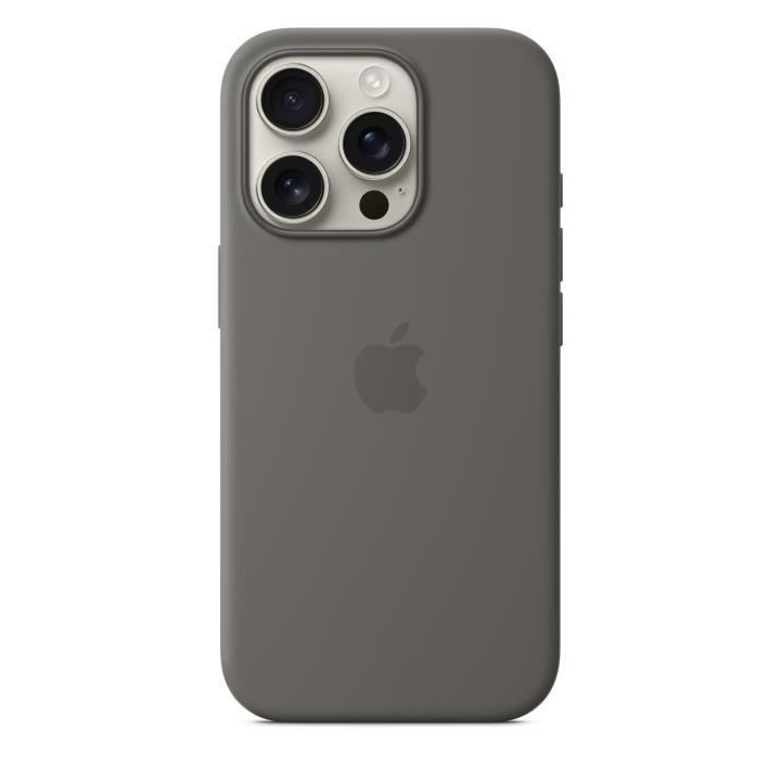 APPLE iPhone 16 Pro - Coque en silicone avec MagSafe - Stone Gray