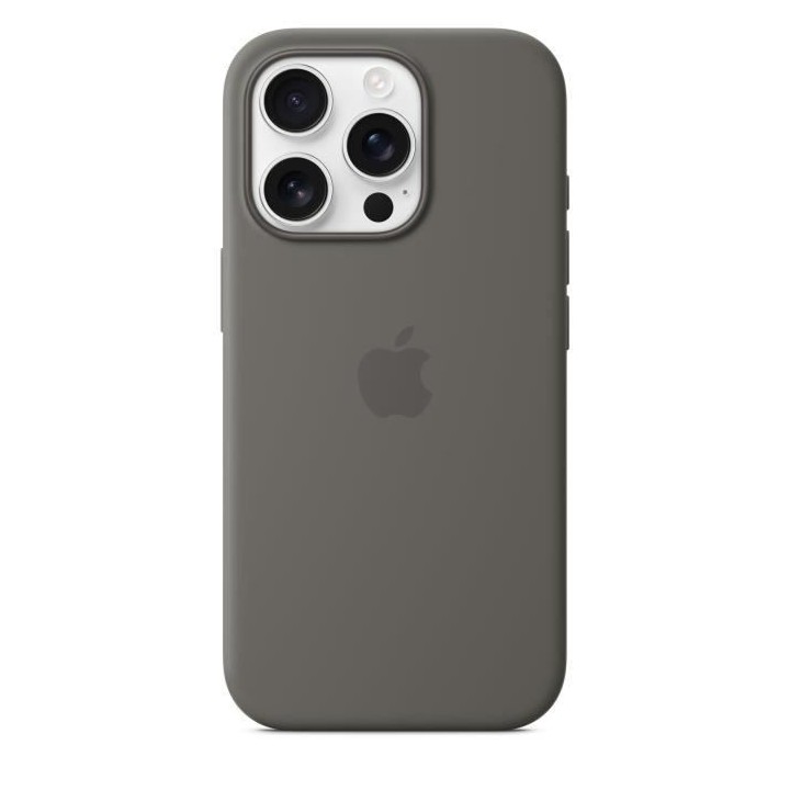 APPLE iPhone 16 Pro - Coque en silicone avec MagSafe - Stone Gray