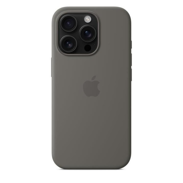 APPLE iPhone 16 Pro - Coque en silicone avec MagSafe - Stone Gray