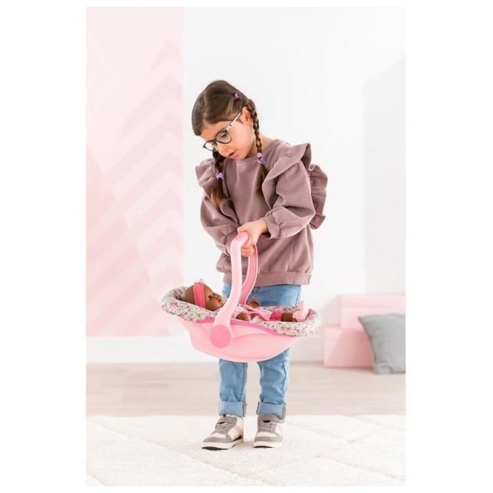 Porte-poupon fleuri pour poupon 36 et 42cm - COROLLE - Accessoire lég