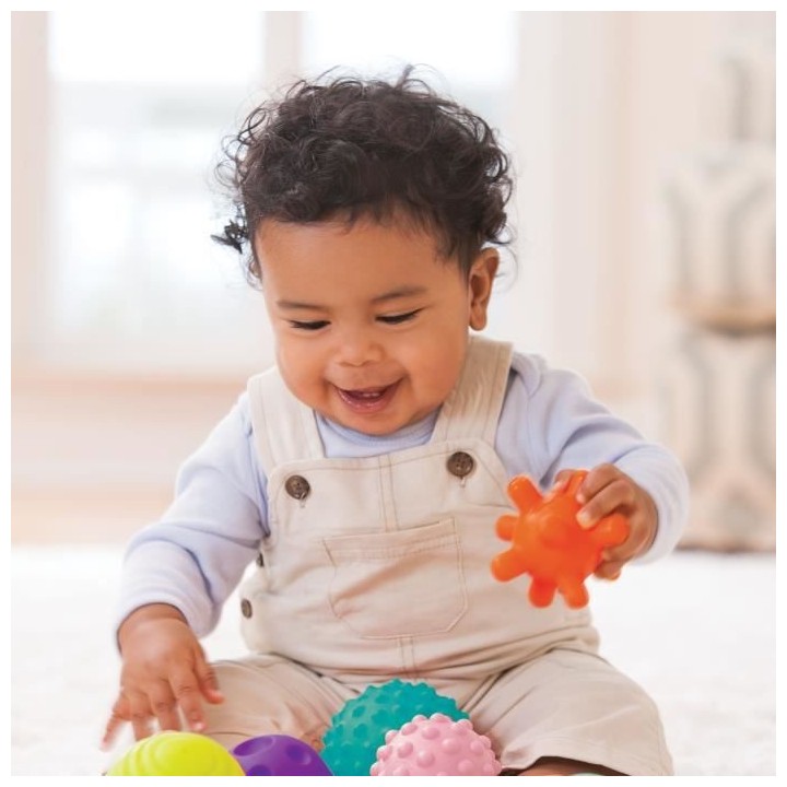 INFANTINO Set de 10 balles sensorielles multicolores