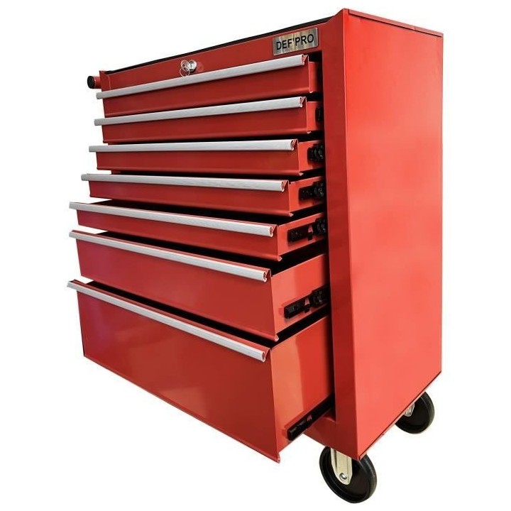 Servante d'atelier DEFPRO 7 tiroirs avec module rangement intégré