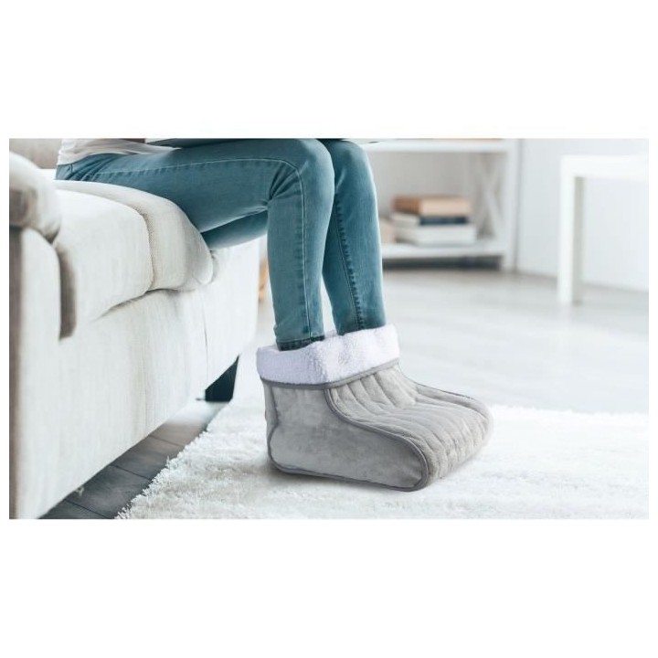 Chauffe-pieds DOMO - Chanceliere - Gris - 3 niveaux de chaleur - Super