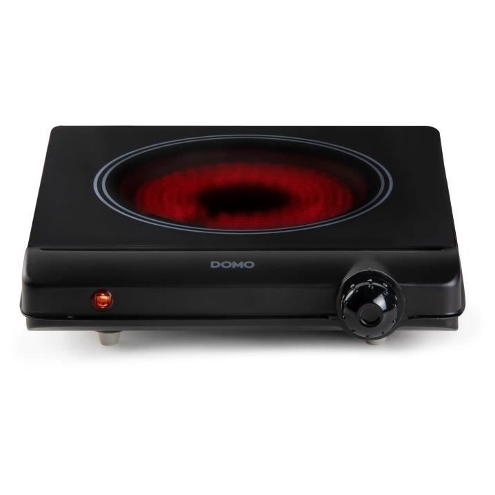 Plaque de cuisson céramique - DOMO - 1 feu - 25,3 x 28,7 x 7 cm - DO3