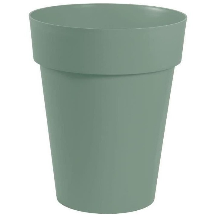 Pot de fleurs vase - EDA PLASTIQUE - Toscane mi-haut - Vert laurier -