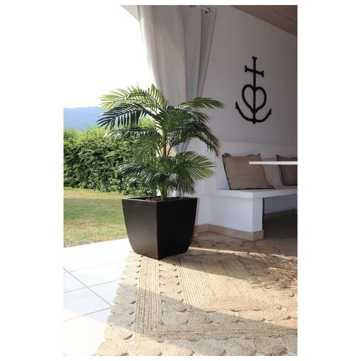 EDA Bac a Fleurs Carré Diva Stone 42 L - avec Bac Amovible - Extérie