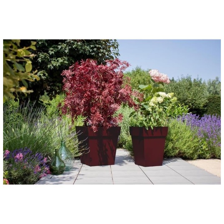 EDA Pot de Fleur Carré TOSCANE 50 cm - Volume 87 L - 49,5 x 49,5 x H.