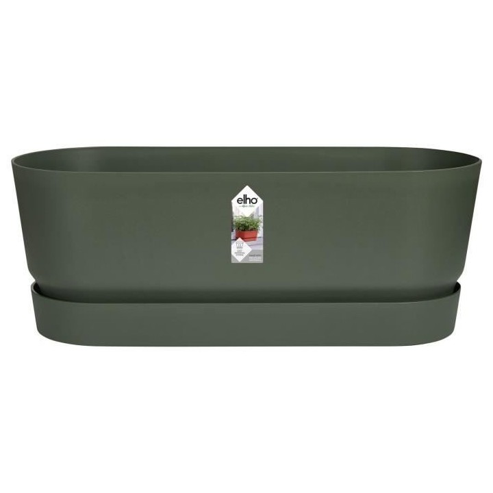 Planteur Ovale GREENVILLE - Plastique - Ø50 - Leaf Green