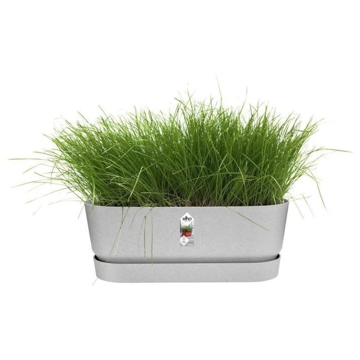 Planteur Ovale GREENVILLE - Plastique - Ø50 - Living ciment