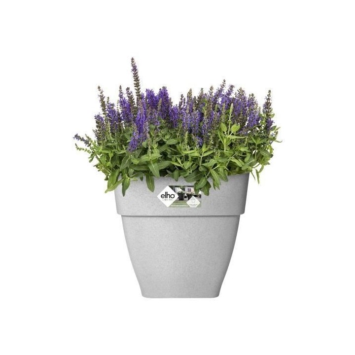 Elho Vibia Campana Bac a fleurs Carré 37 - Gris - Ø 36 x H 36 cm - e