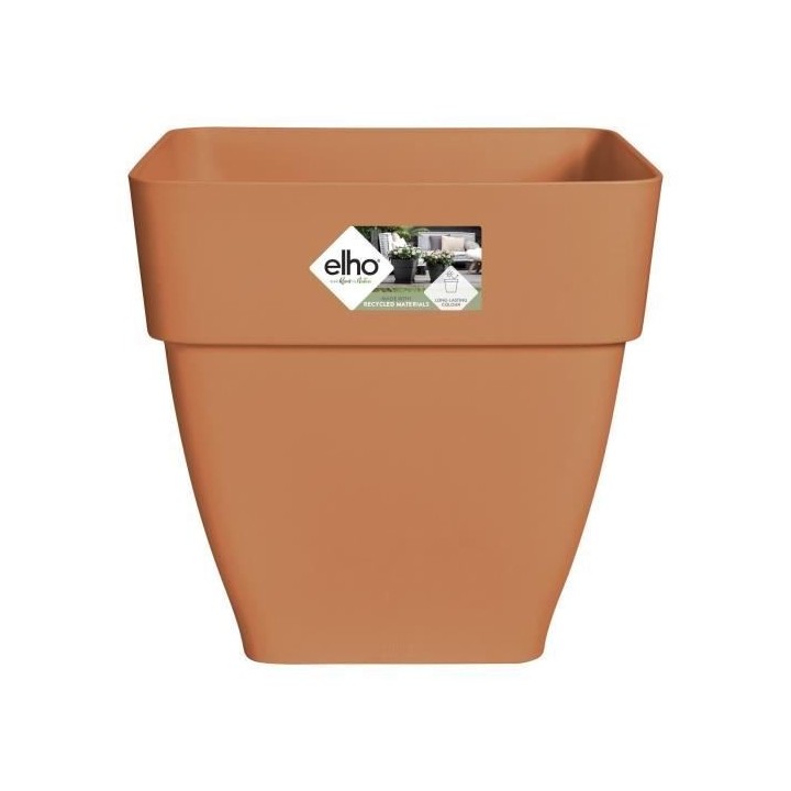 Elho Vibia Campana Bac a fleurs Carré 37 - Marron - Ø 36 x H 36 cm -