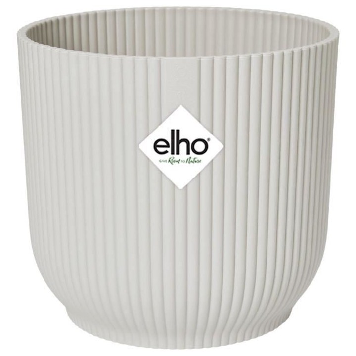 Pot De Fleurs Rond VIBES - Plastique - Ø22 - Blanc