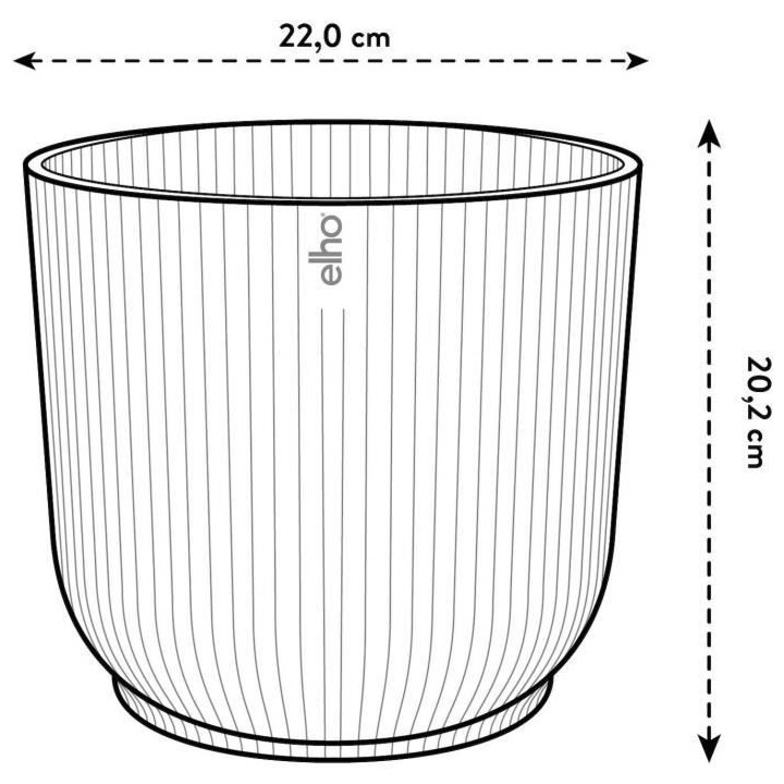 Pot De Fleurs Rond VIBES - Plastique - Ø22 - Blanc