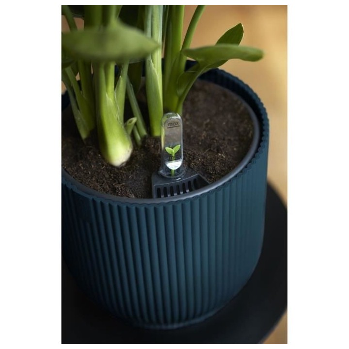 Pot De Fleurs Rond VIBES - Plastique - Ø22 - Bleu Foncé