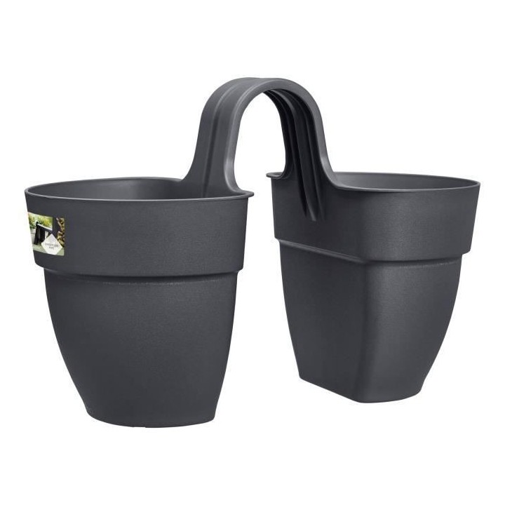 ELHO - Pot de fleurs - Vibia Campana Flower Twin 21 - Anthracite - Bal
