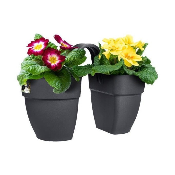 ELHO - Pot de fleurs - Vibia Campana Flower Twin 21 - Anthracite - Bal