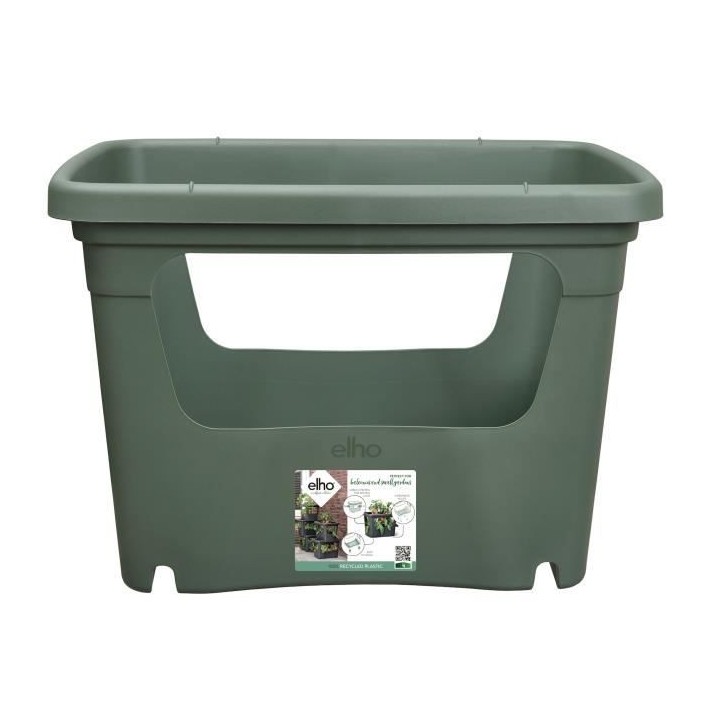 ELHO - Pot de fleurs - Green Basics Stack & Grow Large - Leaf Green -