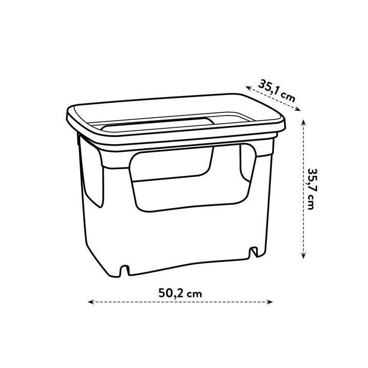 ELHO - Pot de fleurs - Green Basics Stack & Grow Large - Leaf Green -