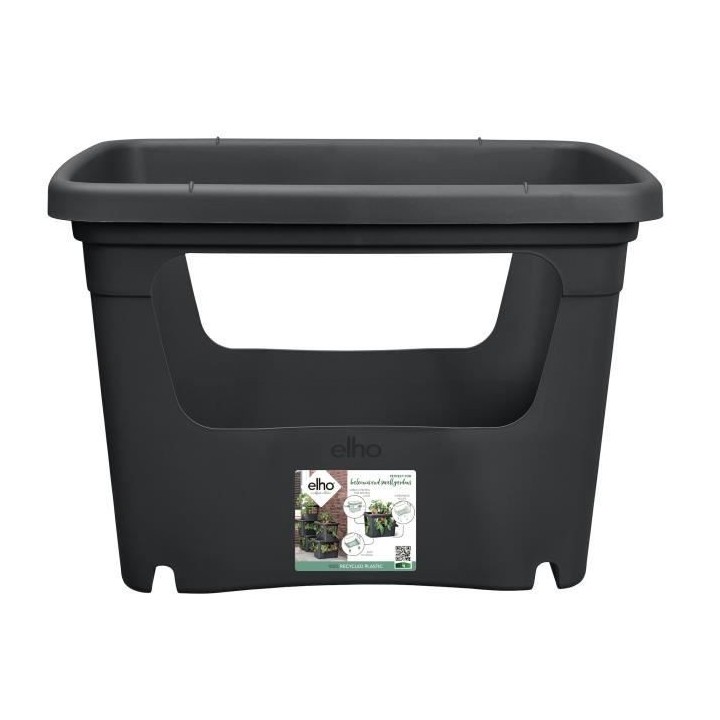 ELHO - Pot de fleurs - Green Basics Stack & Grow Large - Living Noir -