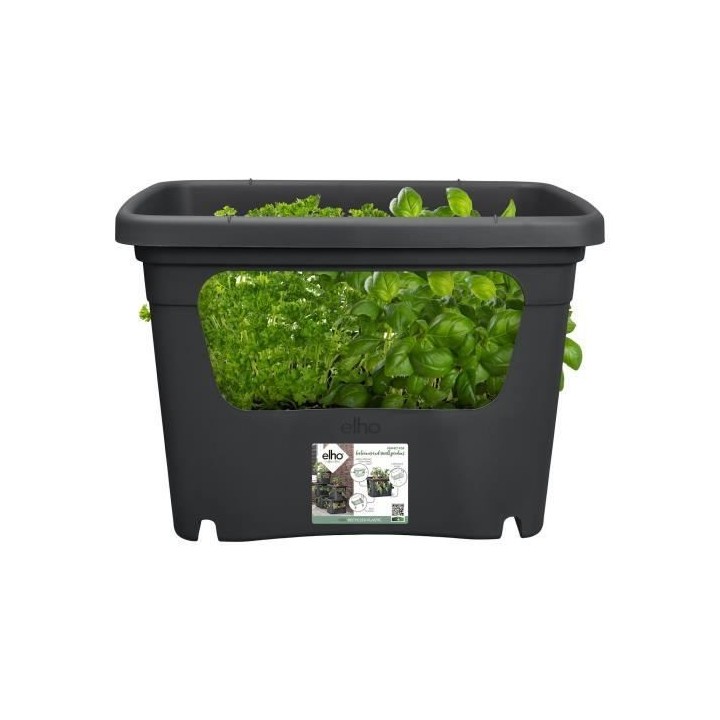 ELHO - Pot de fleurs - Green Basics Stack & Grow Large - Living Noir -