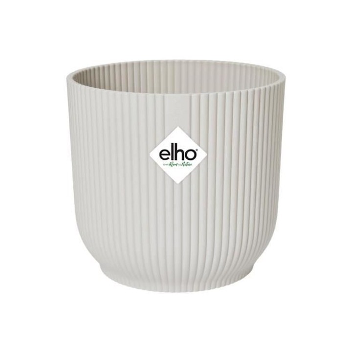 ELHO Vibes Fold Pot de fleurs rond Roues 35 - Blanc - Ø 35 x H 32 cm