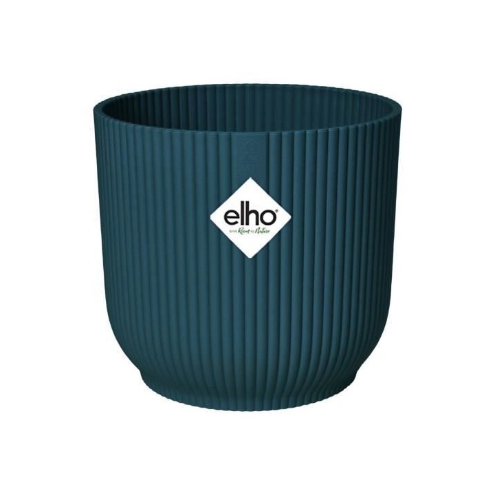 ELHO Vibes Fold Pot de fleurs rond Roues 35 - Bleu - Ø 35 x H 32 cm -