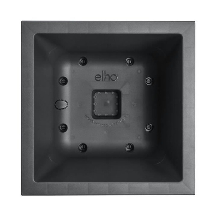 Elho Vivo Next Square 40 Bac a fleurs - Noir - Ø 39 x H 38 cm - inté