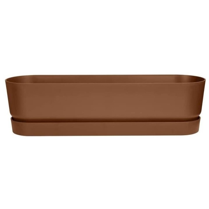 Planteur Ovale GREENVILLE - Plastique - Ø70 - Marron Glacé
