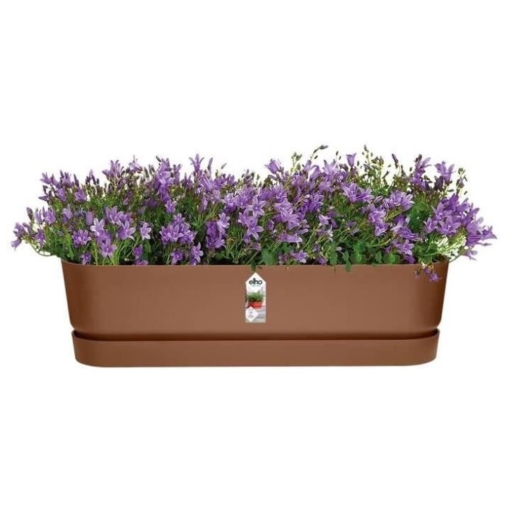 Planteur Ovale GREENVILLE - Plastique - Ø70 - Marron Glacé