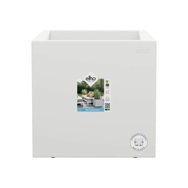 Elho Vivo Next Square 30 Bac a fleurs - Blanc - Ø 30 x H 29 cm - int