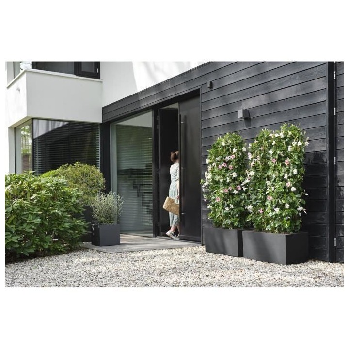 Elho Vivo Next Square 30 Bac a fleurs - Noir - Ø 30 x H 29 cm - inté