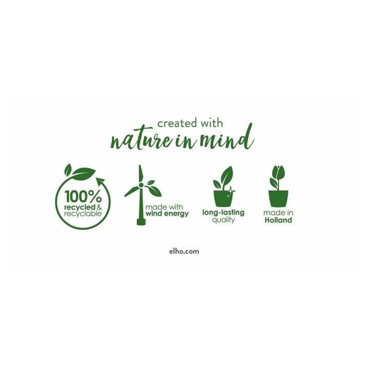 Elho Vivo Next Square 30 Bac a fleurs - Noir - Ø 30 x H 29 cm - inté