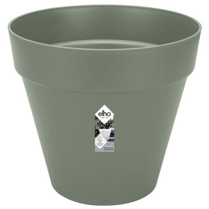 Pot De Fleurs Rond LOFT URBAN - Plastique - Percé - Réservoir - Avec