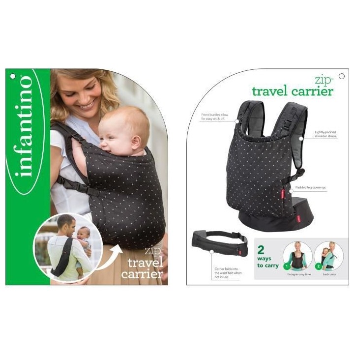 INFANTINO Porte-Bébé Banane Zip Travel
